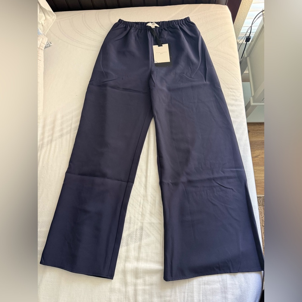 Tuckernuck | NWT Pomander Place Navy Blue Sienna Pants Wide Leg Pants Medium